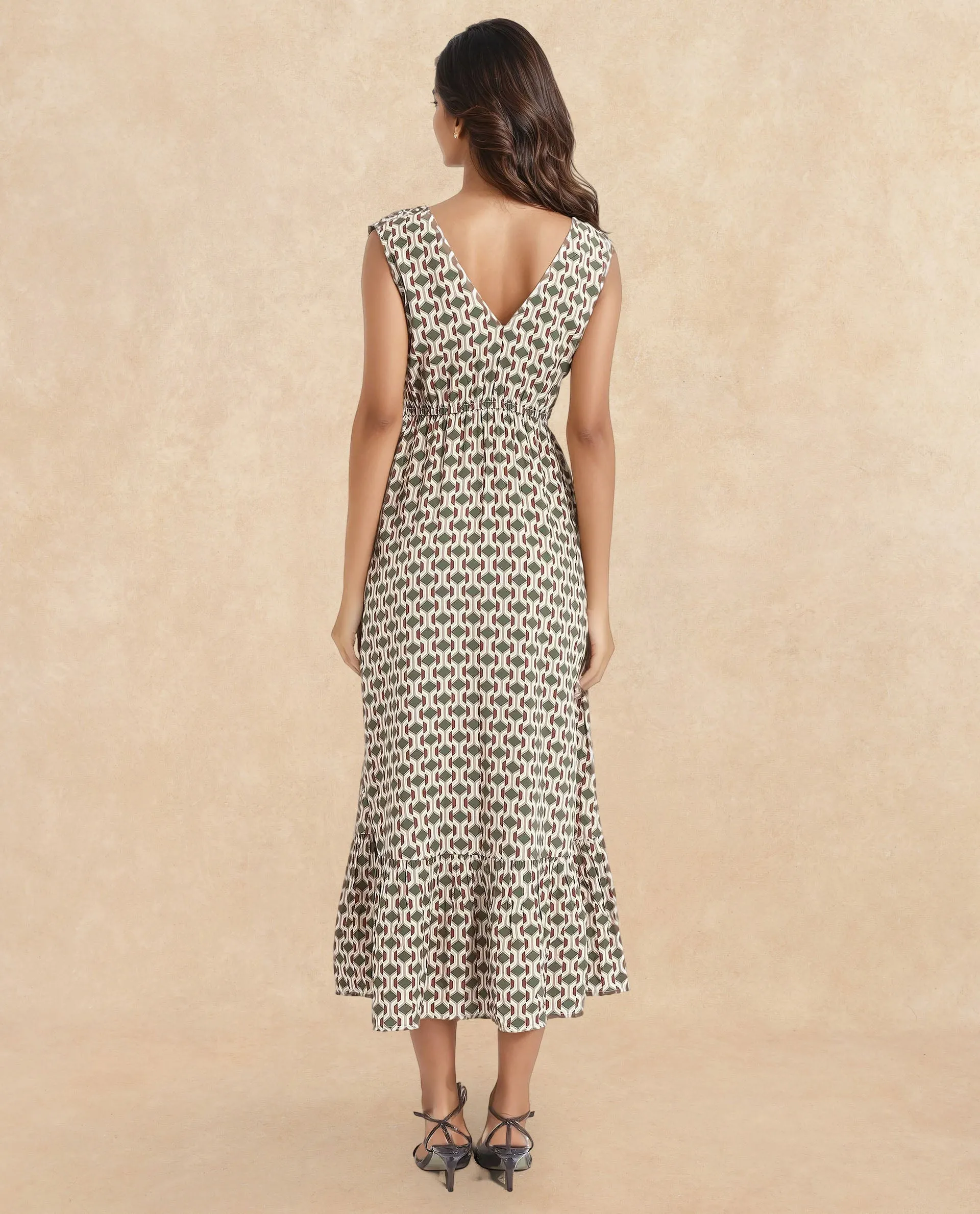Rareism Women Braytown Multi Printed Dress