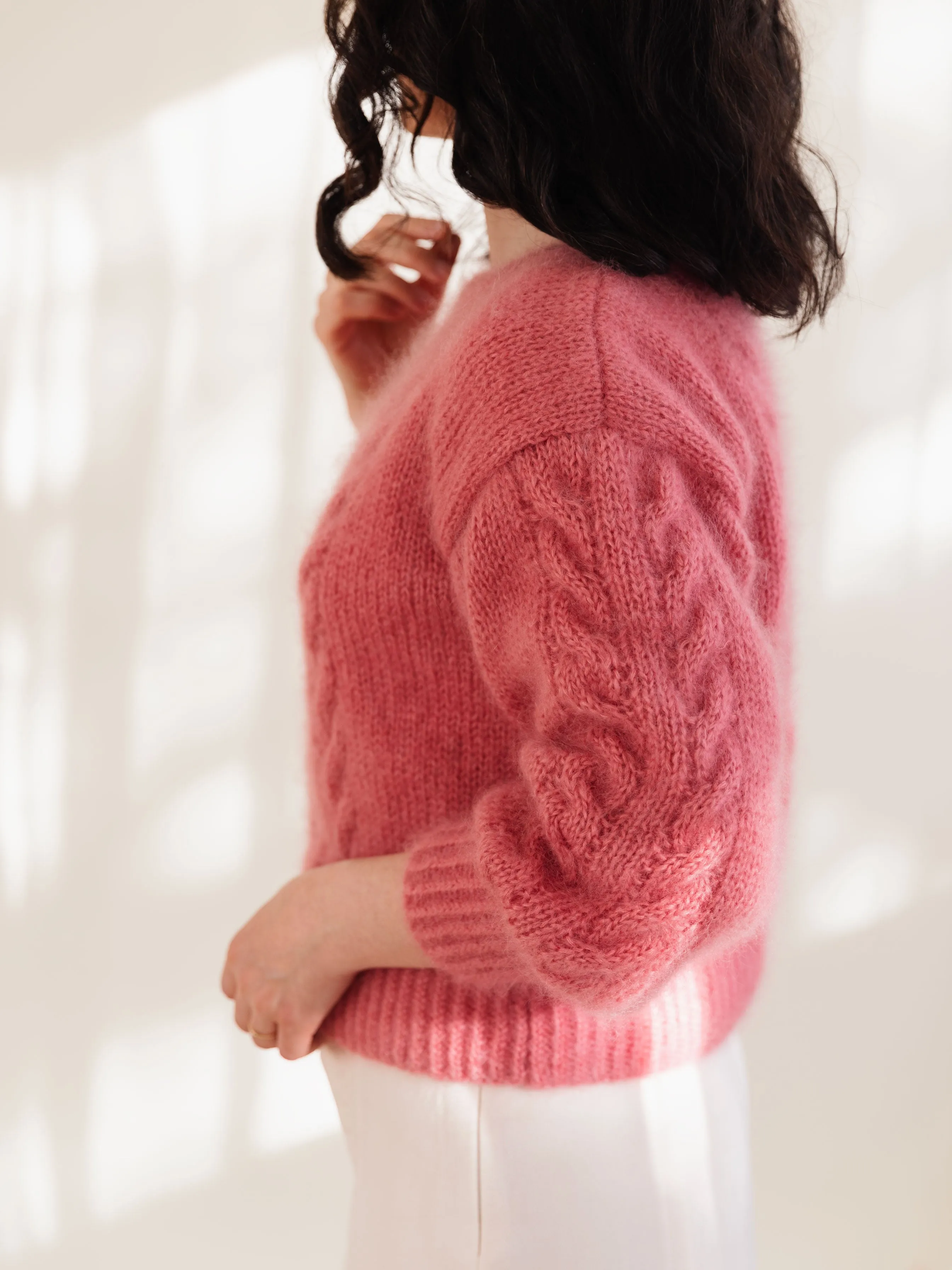 Raspberry Bella Soft Mohair Sweater