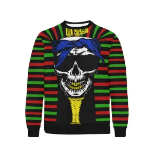 RBG C SKULL Men's Rib Cuff Crew Neck Sweatshirt