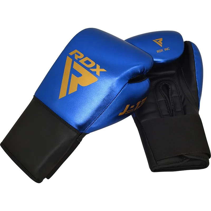 RDX J13 KIDS 8oz Blue Boxing Gloves & Pads Set