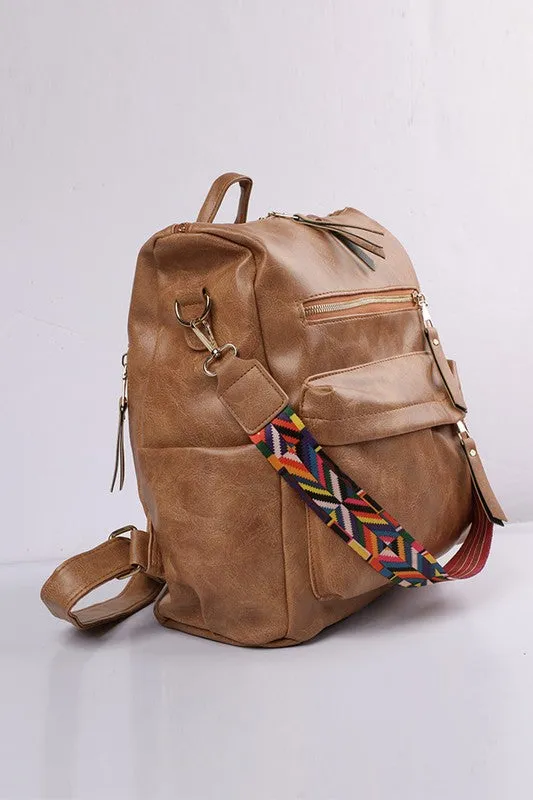 Ready for Anything Large Chestnut Backpack Bag