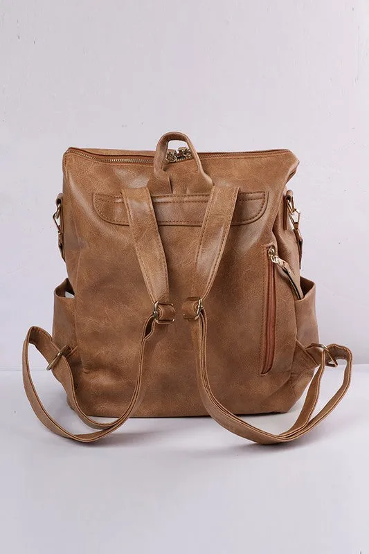 Ready for Anything Large Chestnut Backpack Bag