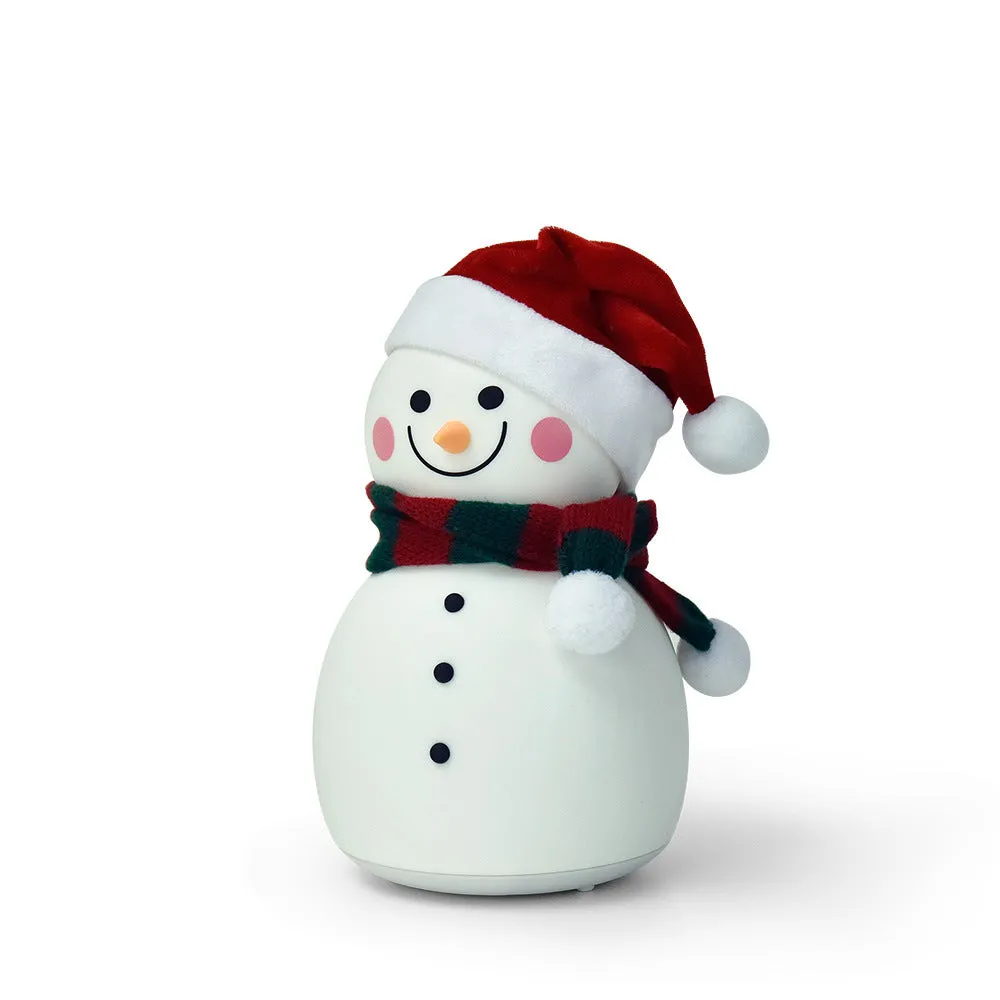 Rechargeable Portable Christmas Snowman Music Night Light