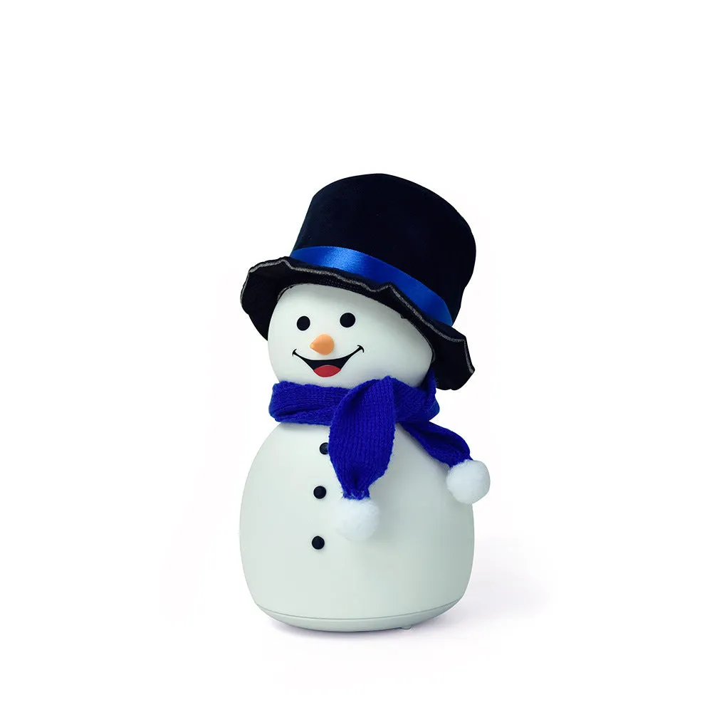 Rechargeable Portable Christmas Snowman Music Night Light