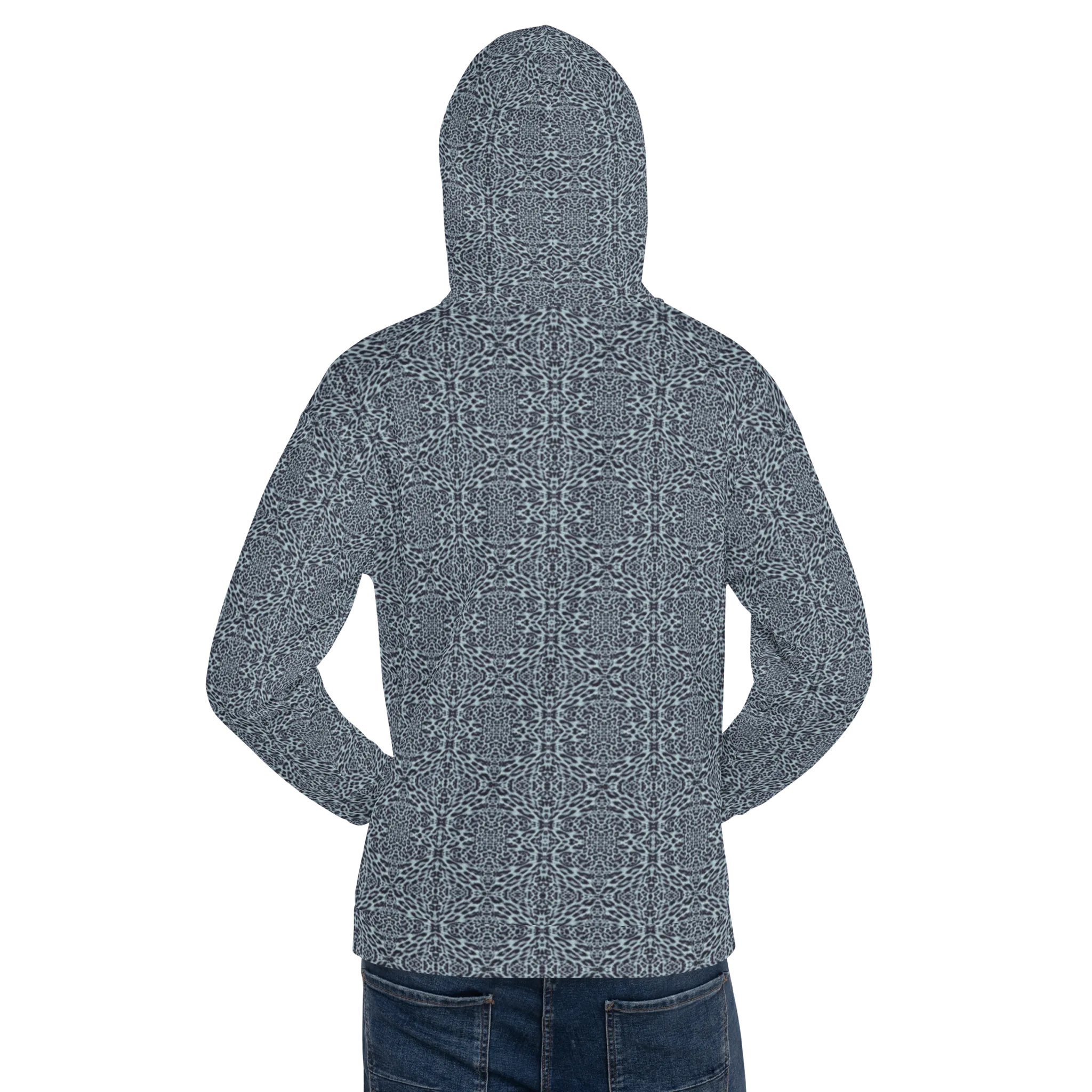 Recursia Contemplative Jaguar I Men's Hoodie In Blue