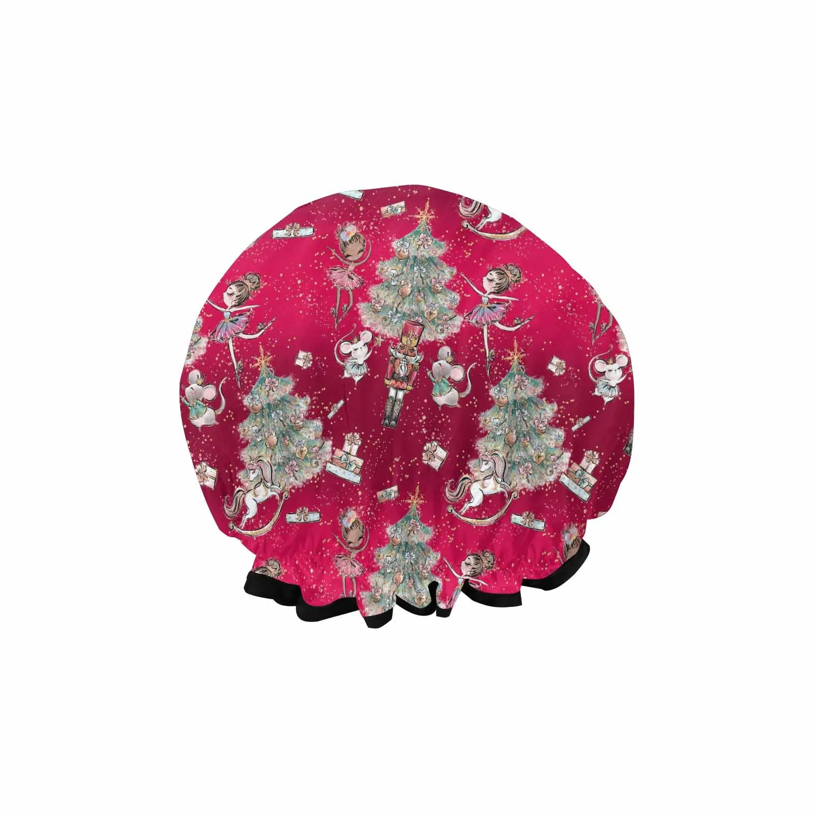 Red Christmas  Shower Cap