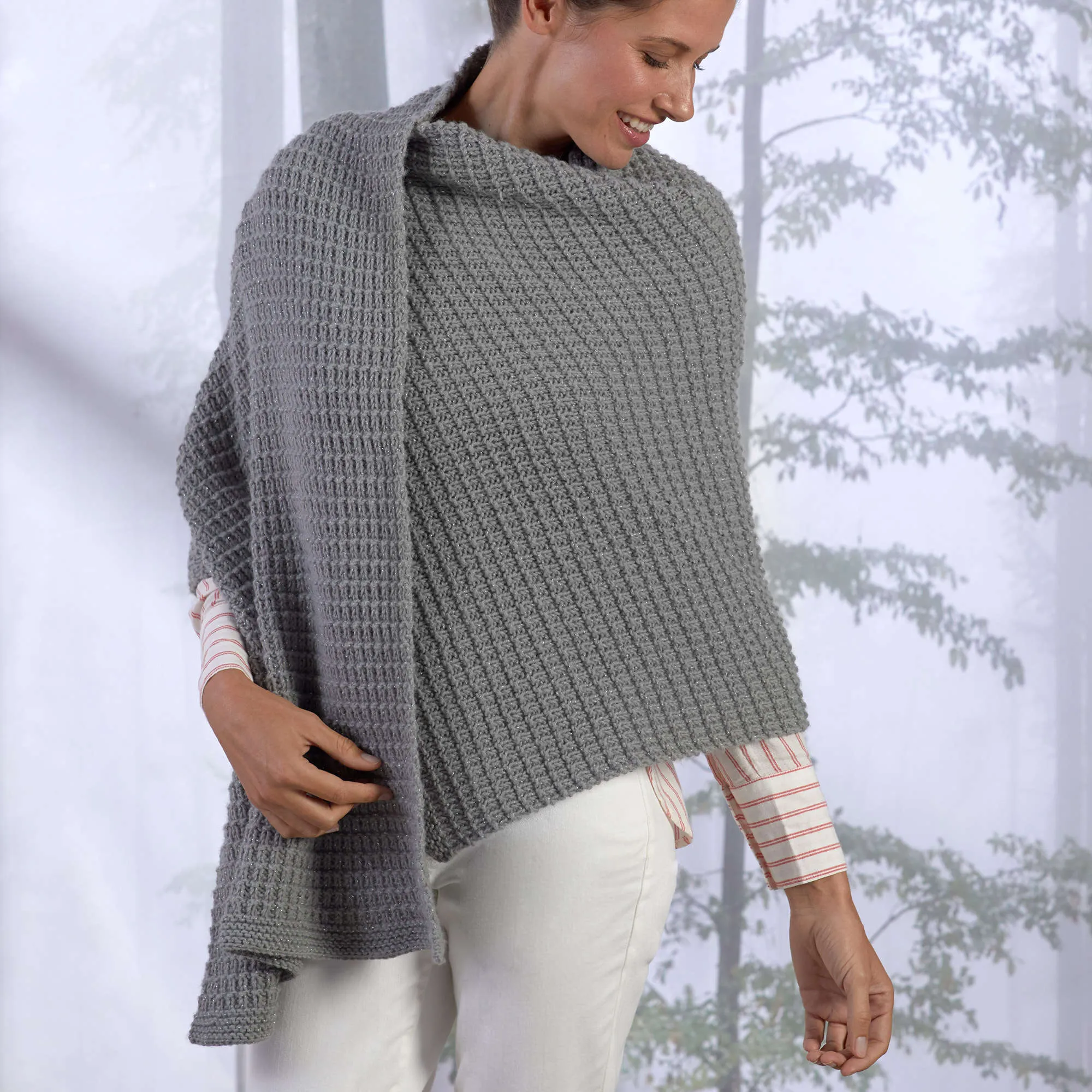 Red Heart Knit Safe Haven Shawl