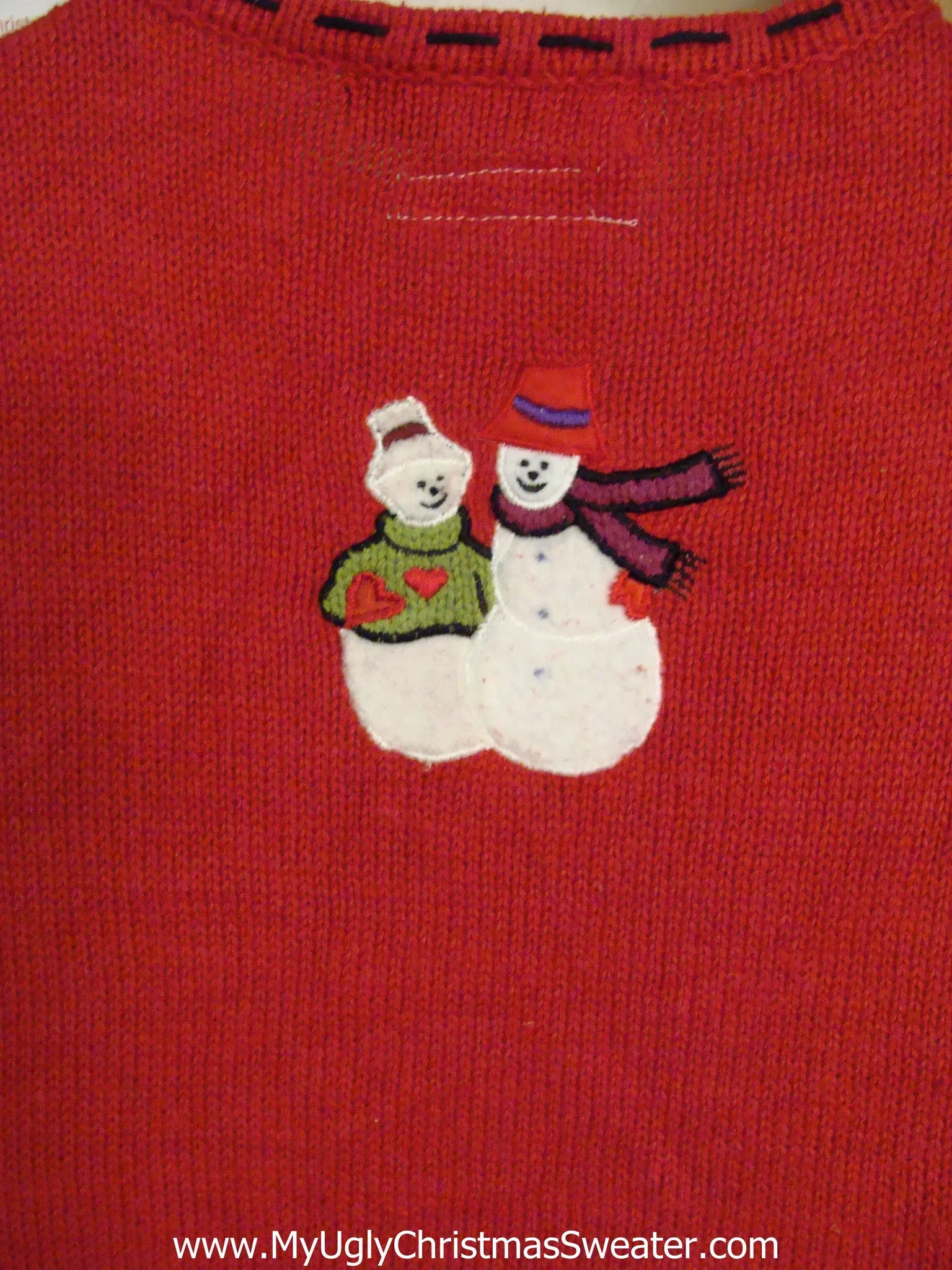 Red Light Up Ugly Xmas Sweater Vest with Fringe