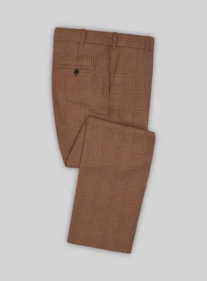 Reda Pacivi Brown Checks Wool Pants
