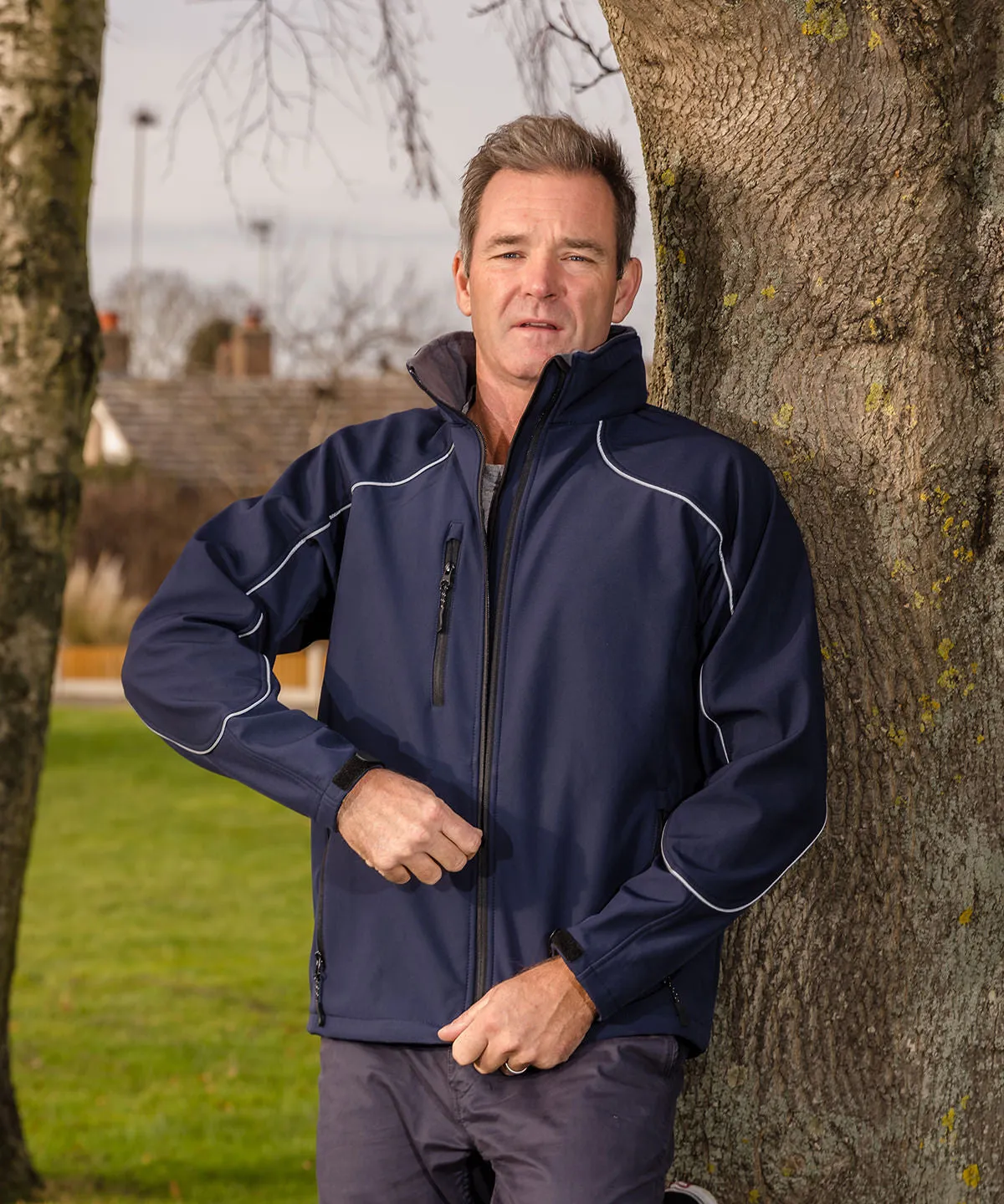 Red/Black - Hooded softshell jacket