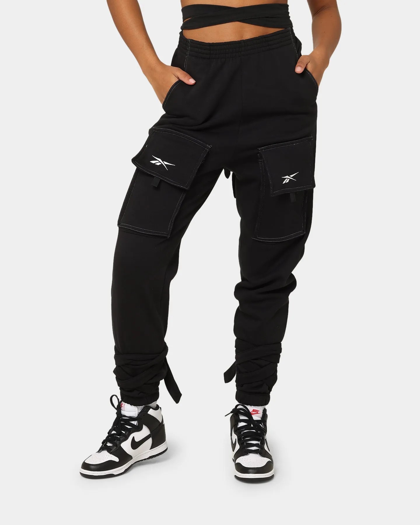 Reebok Women's Cardi B X Reebok Knit Pants Black