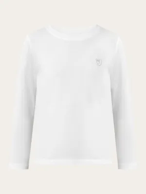 Regular fit badge long sleeved - Bright White