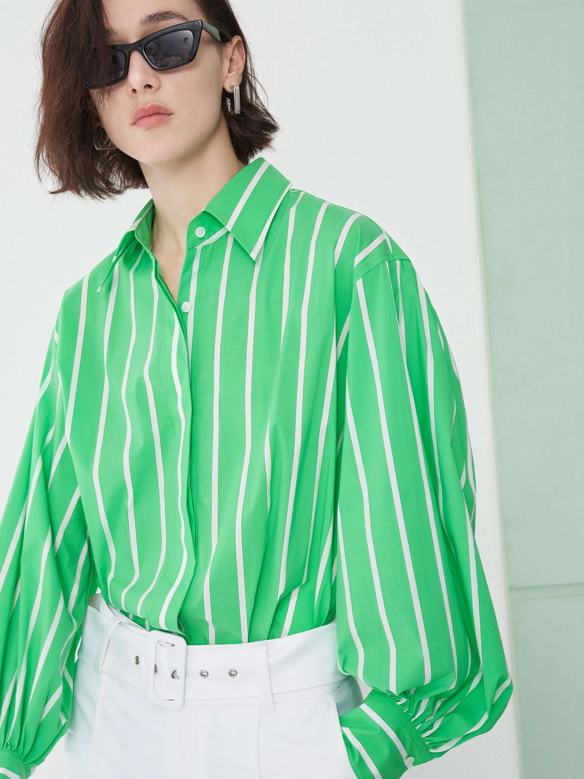 Relaxed Cotton Blend Shirt