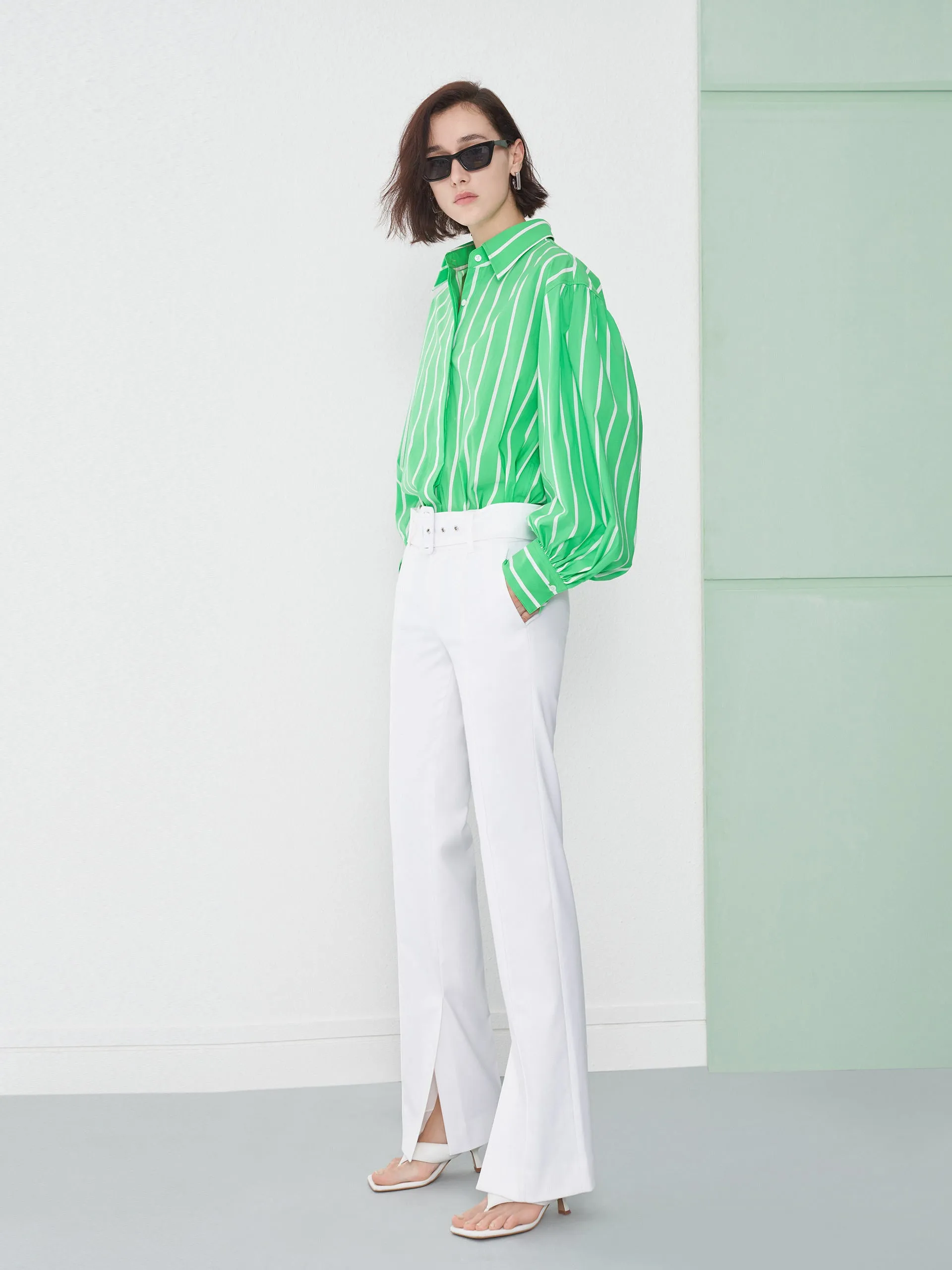 Relaxed Cotton Blend Shirt