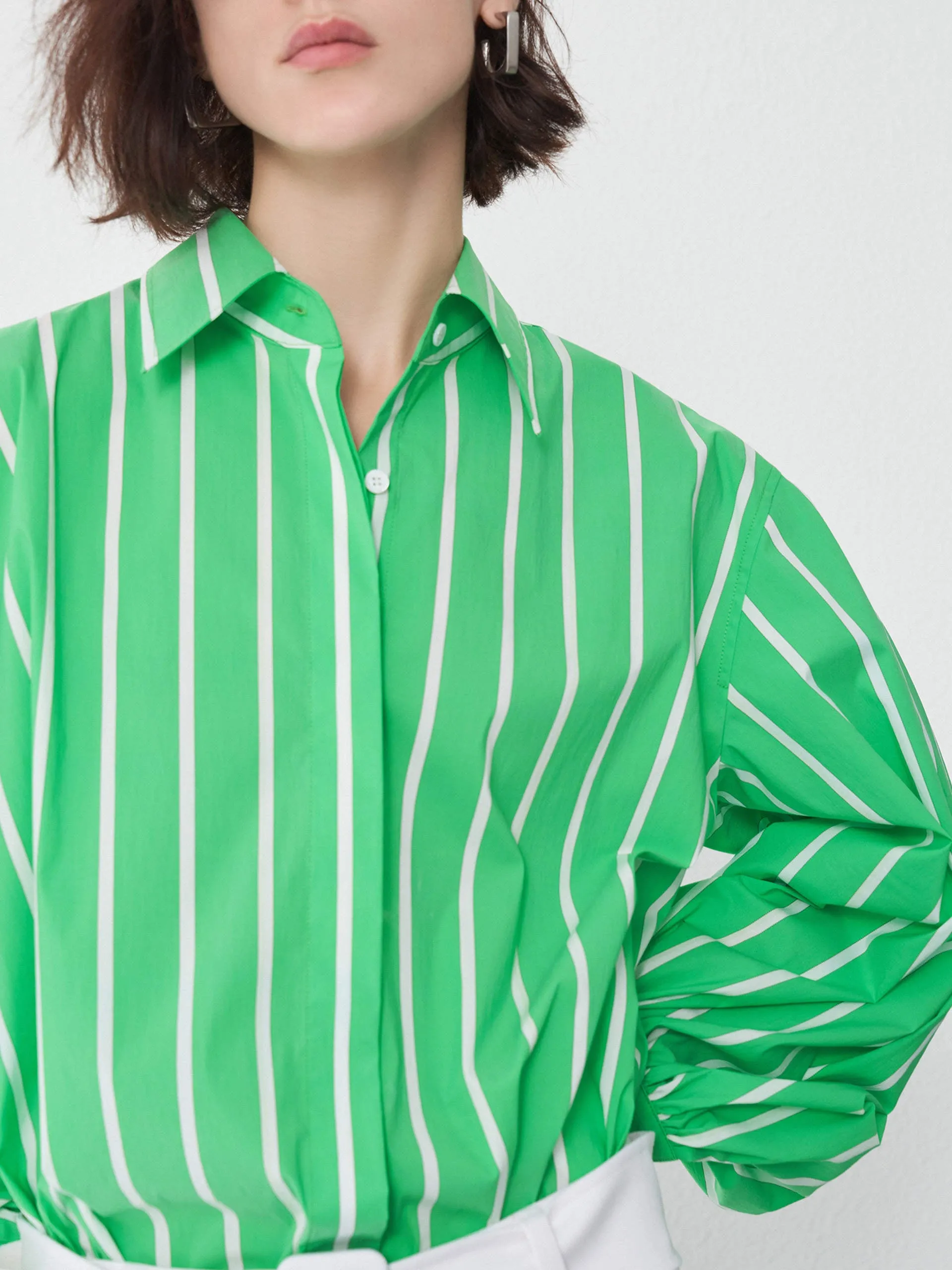 Relaxed Cotton Blend Shirt