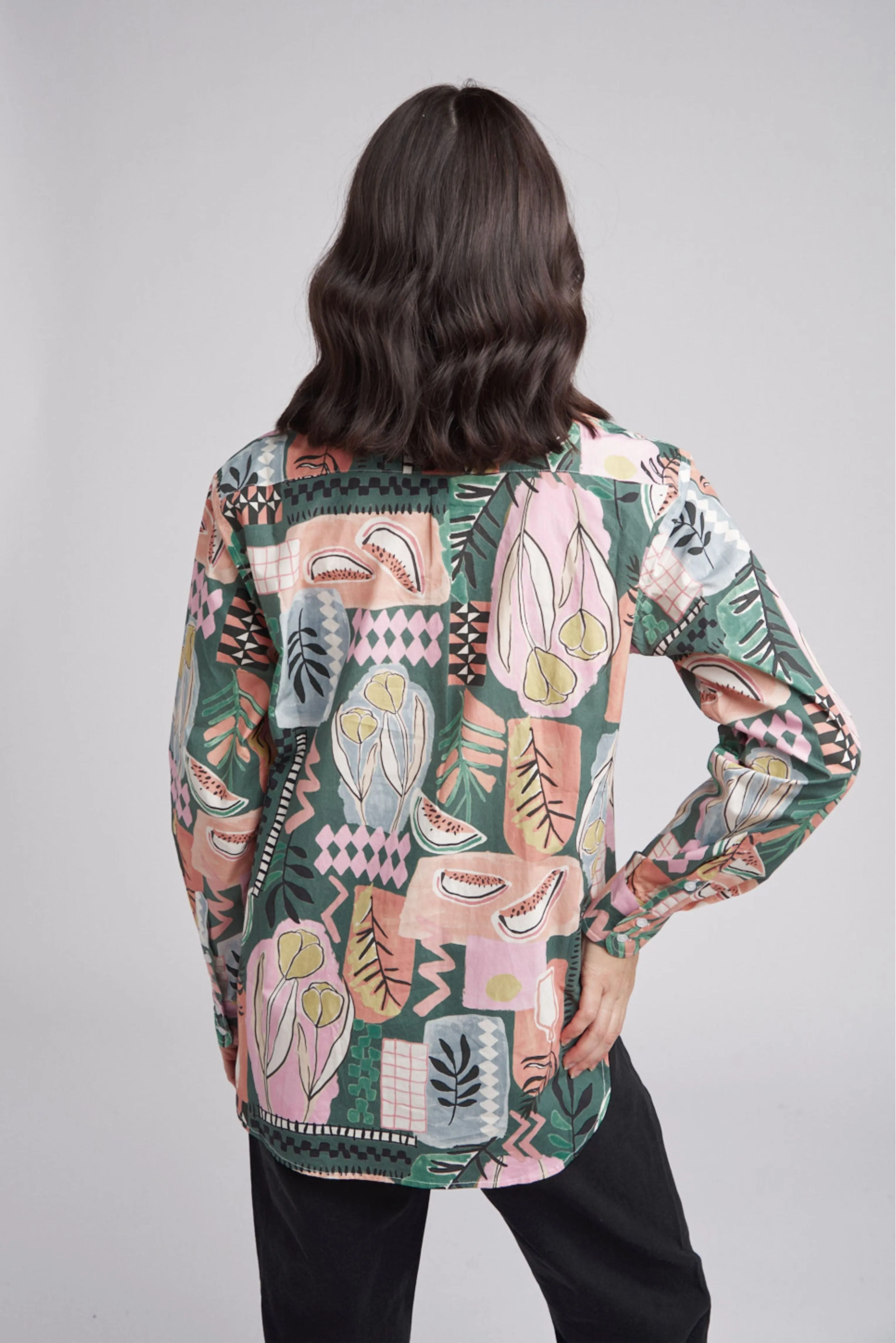 Relaxed Poppy Print Cotton Shirt