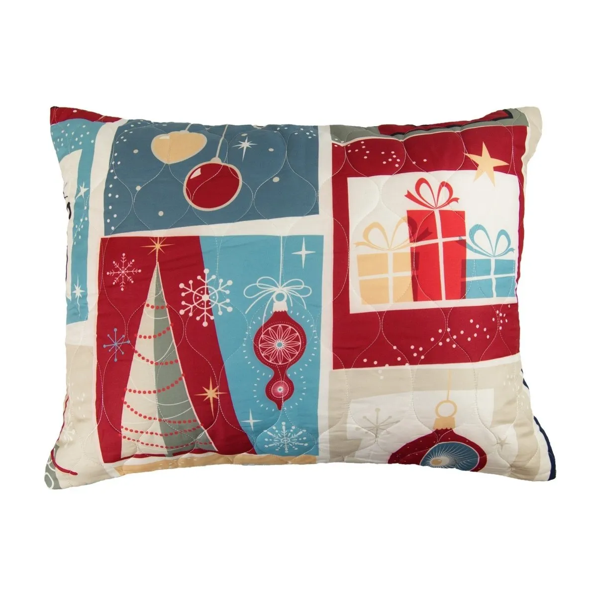 Retro Christmas Quilted Bedding Set - King