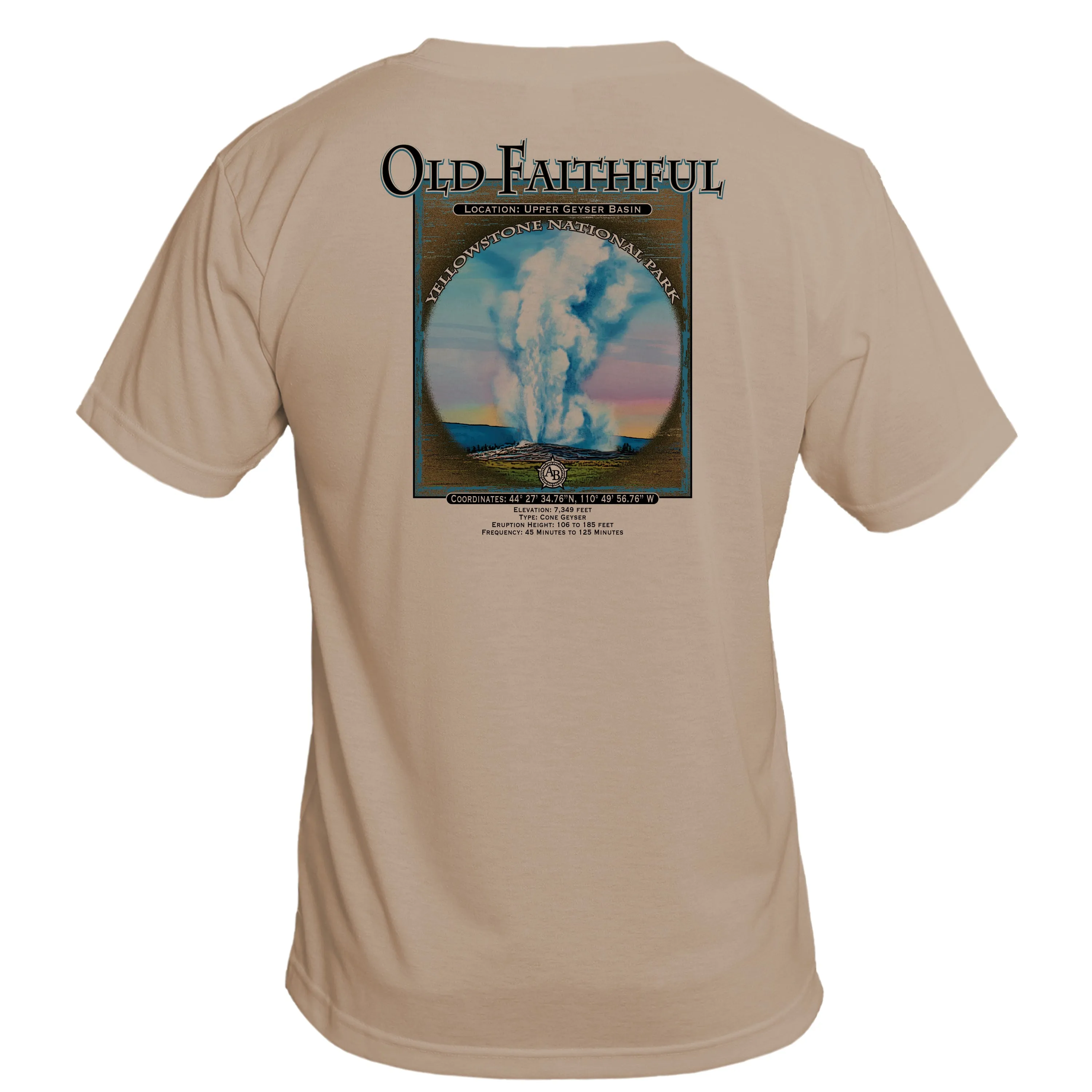Retro Interpretive Old Faithful Basic Performance T-Shirt