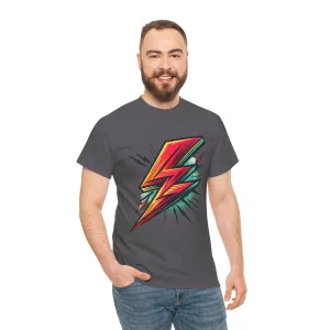 Retro Lightning Bolt Menswear Cotton T-shirt