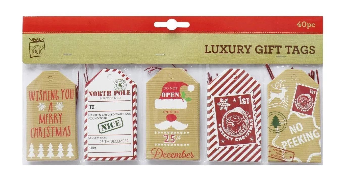 Retro Luxury Gift Tags | Pack of 40