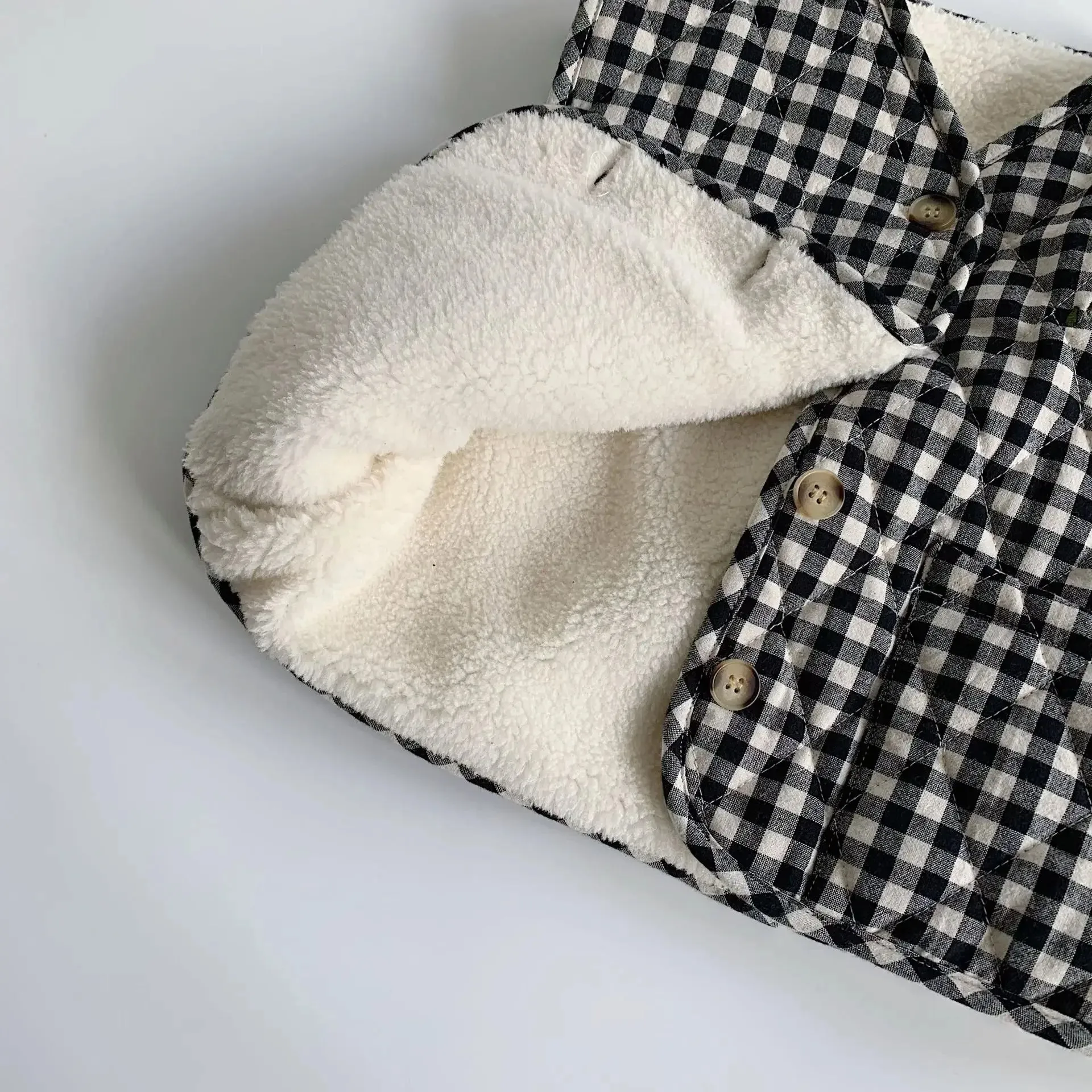 Retro Plaid Cotton Padded Vest