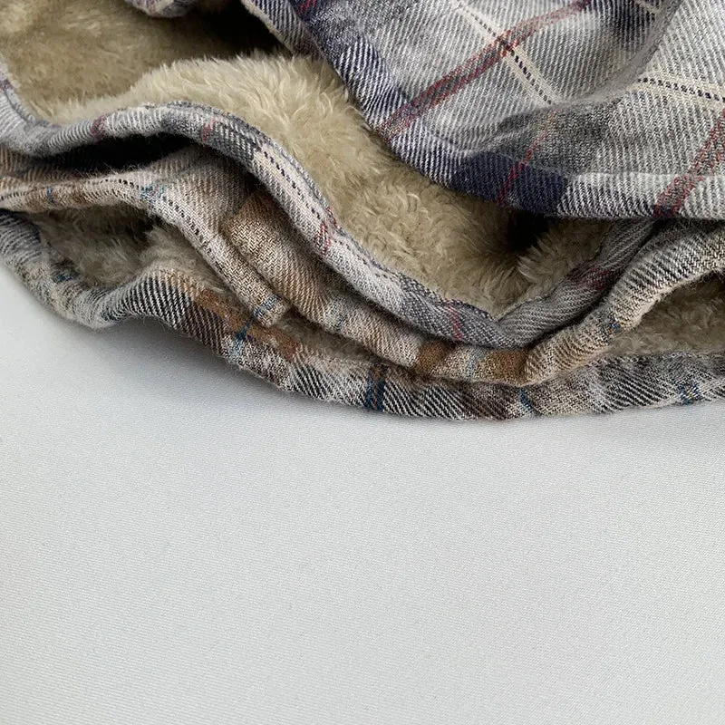 Retro Thick Fleece Flannel Shirt