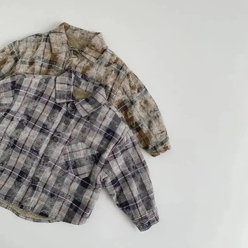 Retro Thick Fleece Flannel Shirt