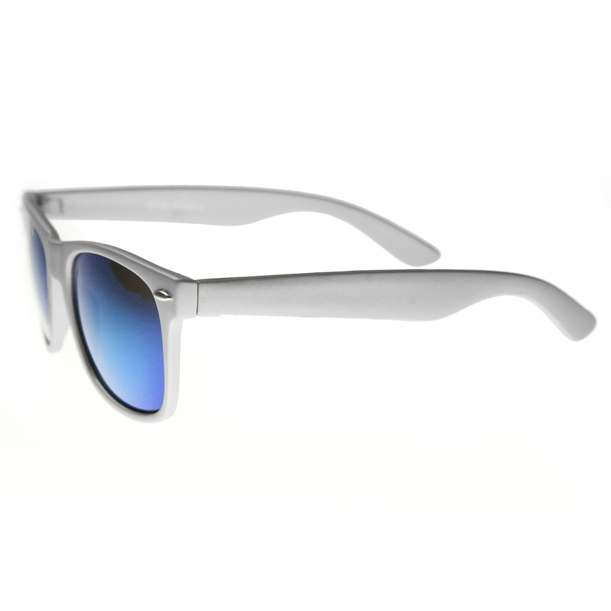 Retro Trendy Colorful Horned Rim Flash Mirror Lens Sunglasses 9632