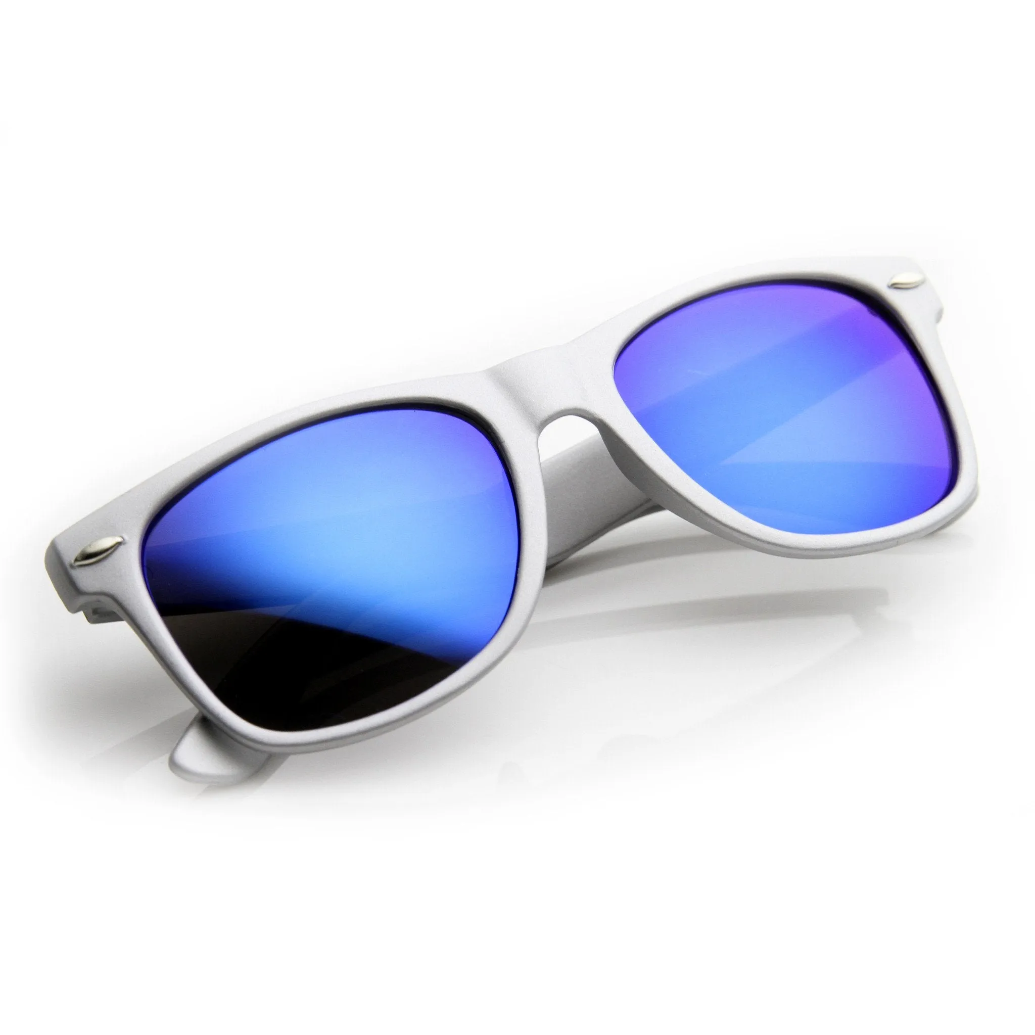 Retro Trendy Colorful Horned Rim Flash Mirror Lens Sunglasses 9632