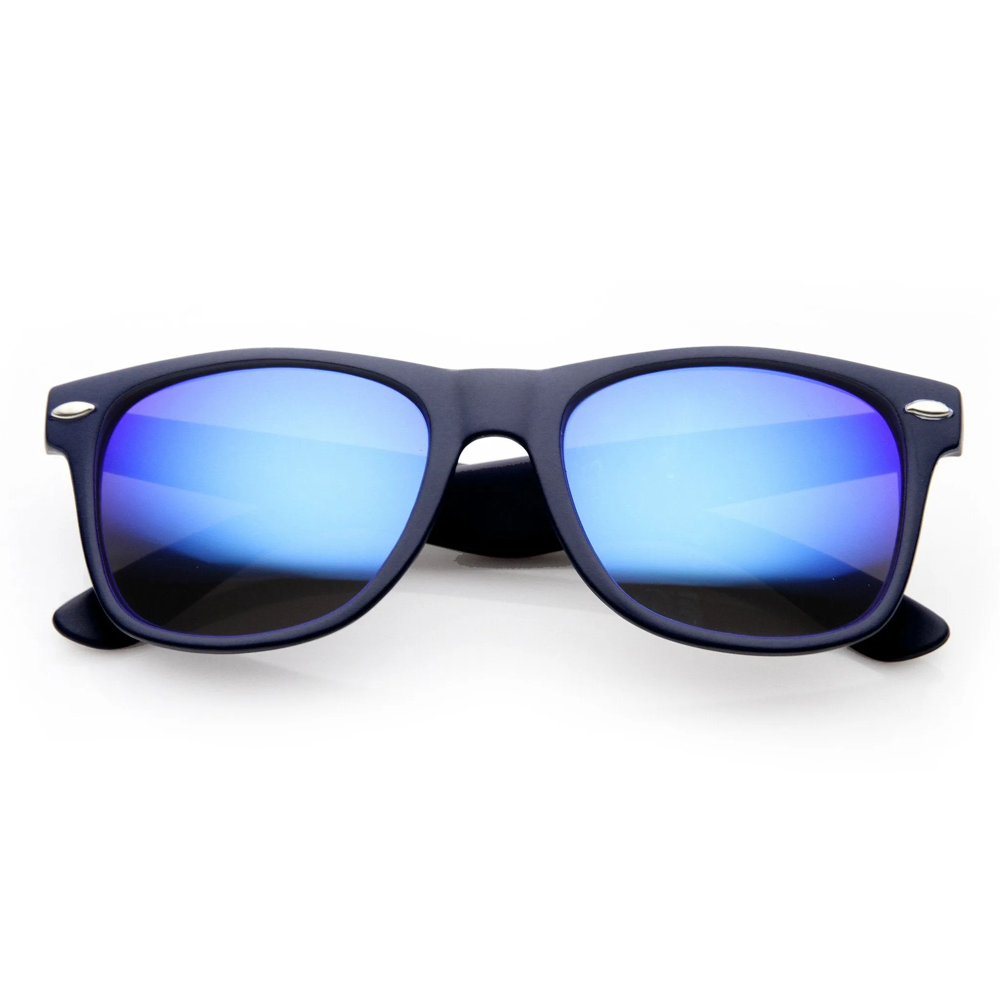 Retro Trendy Colorful Horned Rim Flash Mirror Lens Sunglasses 9632