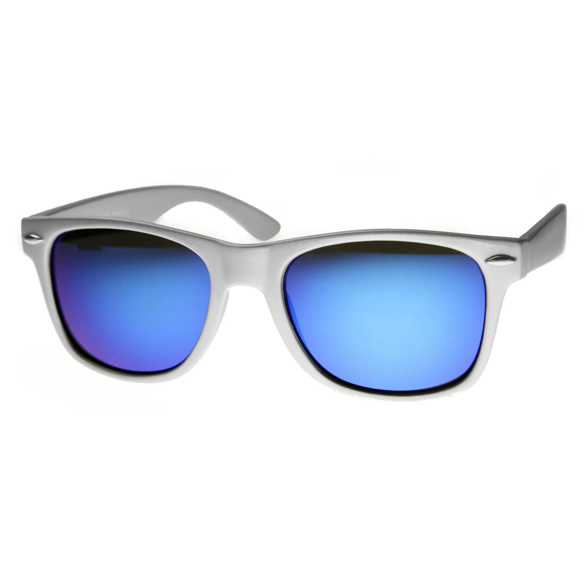 Retro Trendy Colorful Horned Rim Flash Mirror Lens Sunglasses 9632
