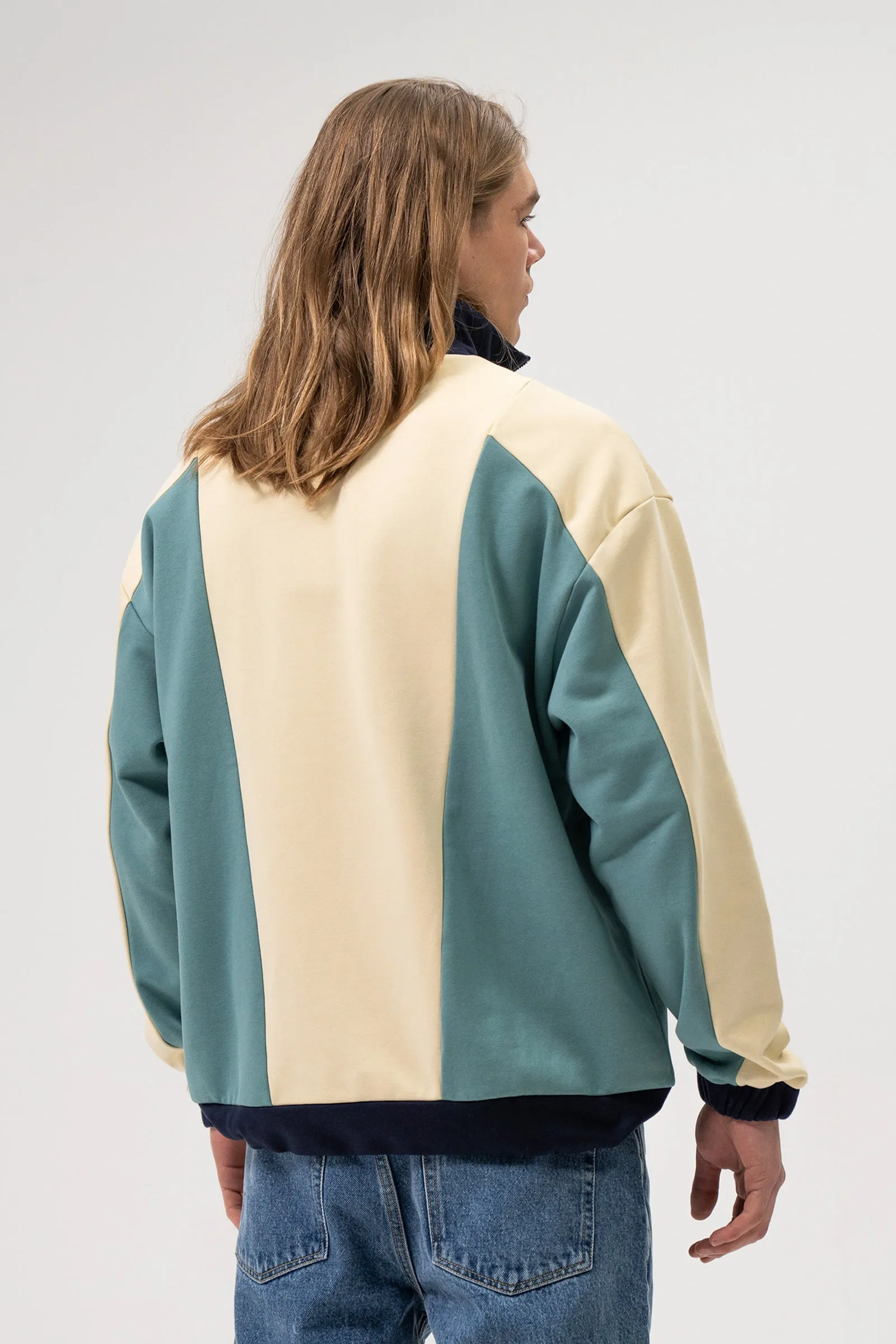RETRO WINTER RESORT 1/4 ZIP SWEATER