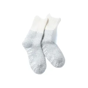 Retro Winter Room Socks - Ivory/Grey