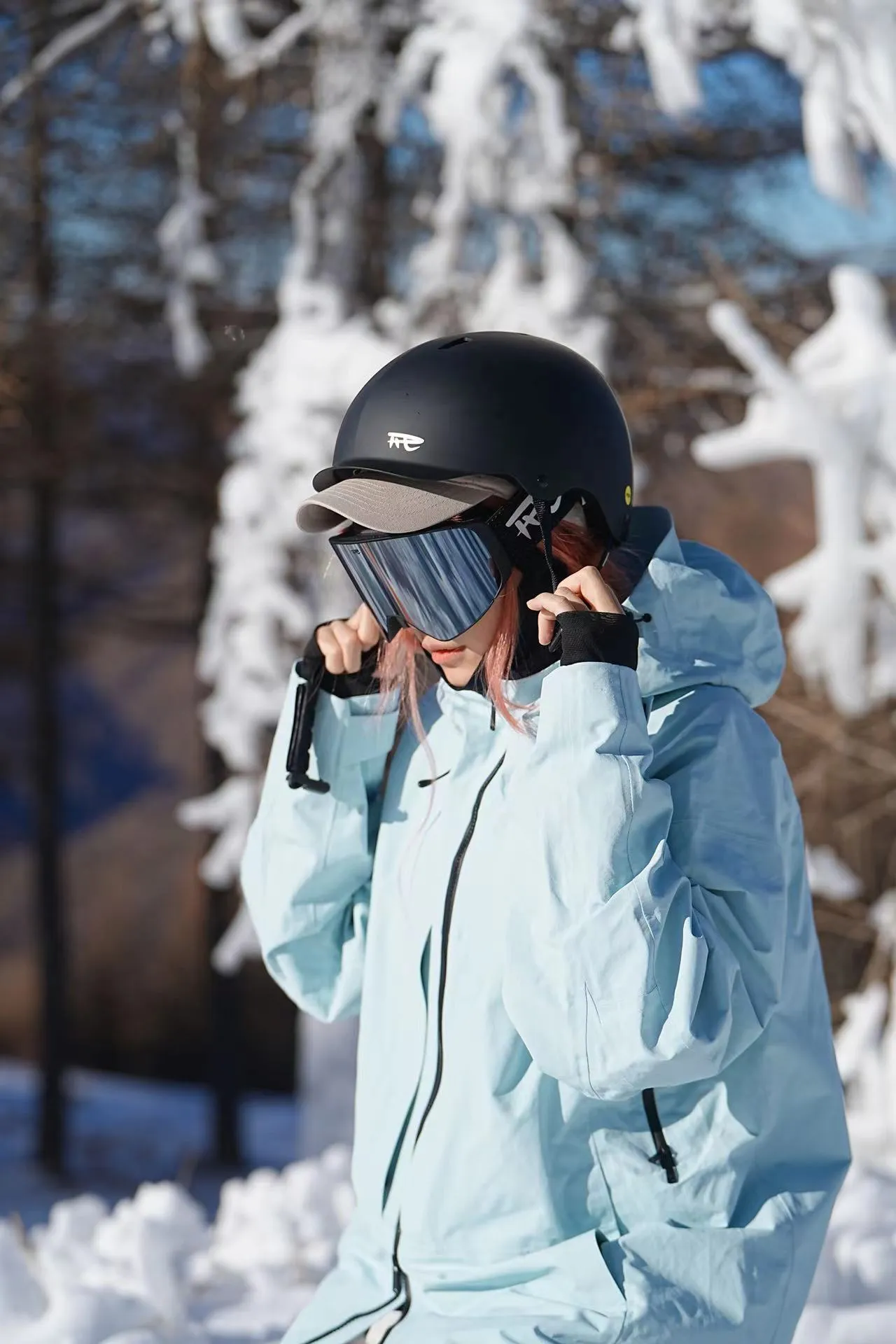 REV ORIX Professional Snow Helmet  Black - Asian Fit