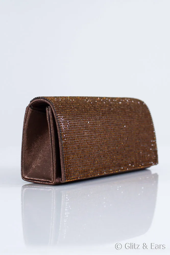 Rhinestone Flap Clutch