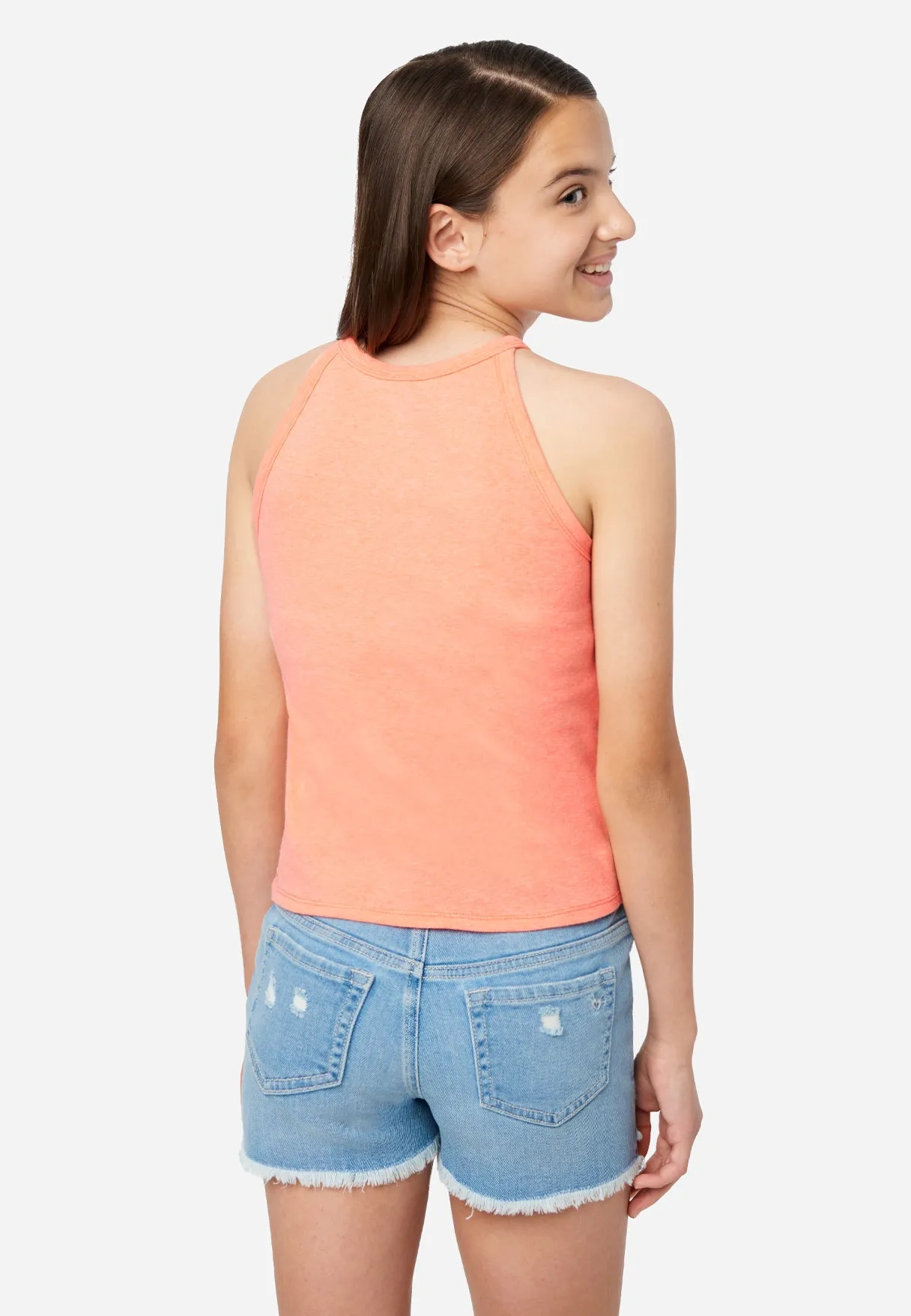 Ribbed High Neck Tank