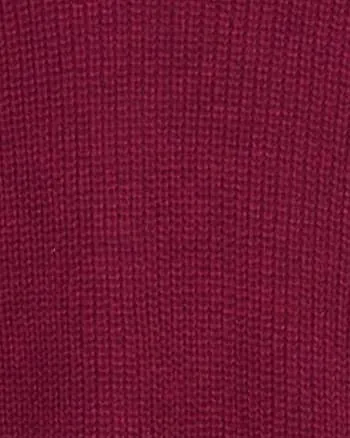 Ribbed-Knit Cotton Sweater in Plum | Plum
