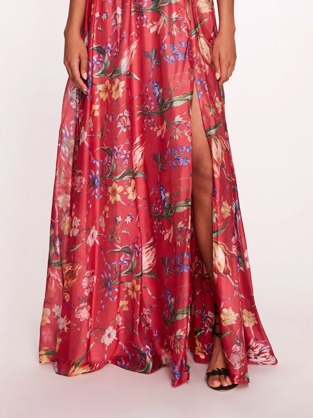 Ribbons Cape Gown