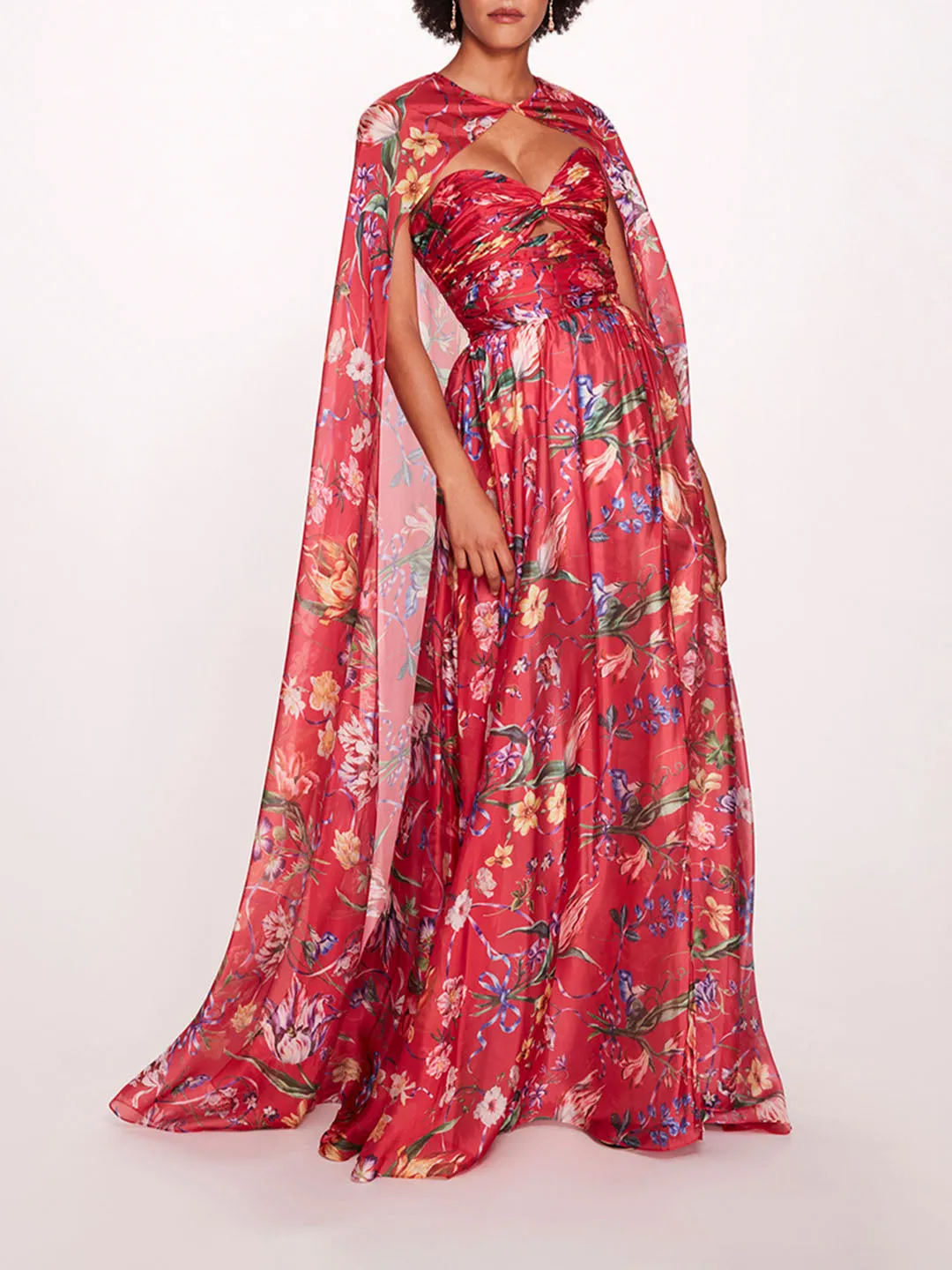Ribbons Cape Gown