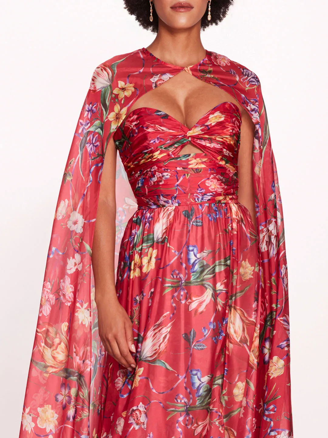 Ribbons Cape Gown