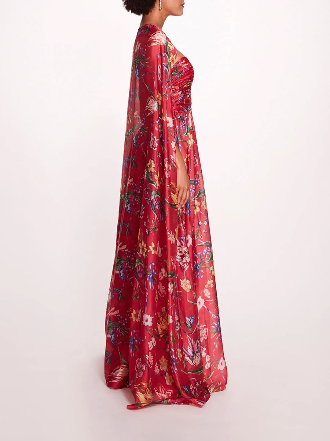 Ribbons Cape Gown