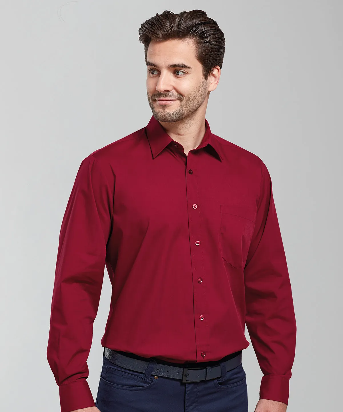 Rich Violet - Long sleeve poplin shirt