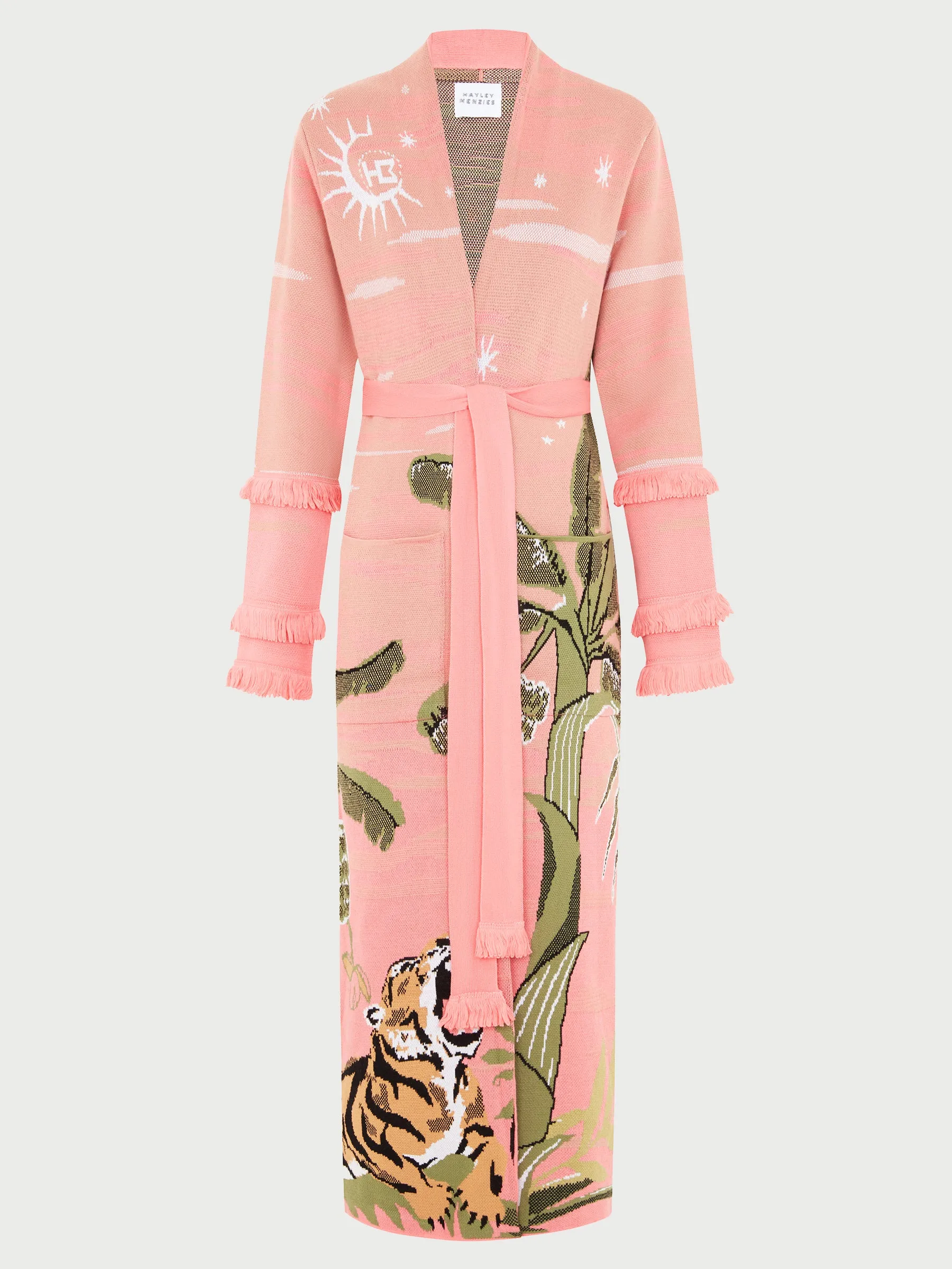 Roaring Tiger Cotton Jacquard Duster Pink
