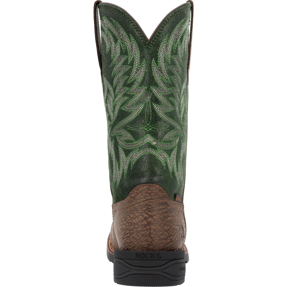 Rocky Bronco Men's 12” Composite Toe Western Boots Rkw0454 In Green