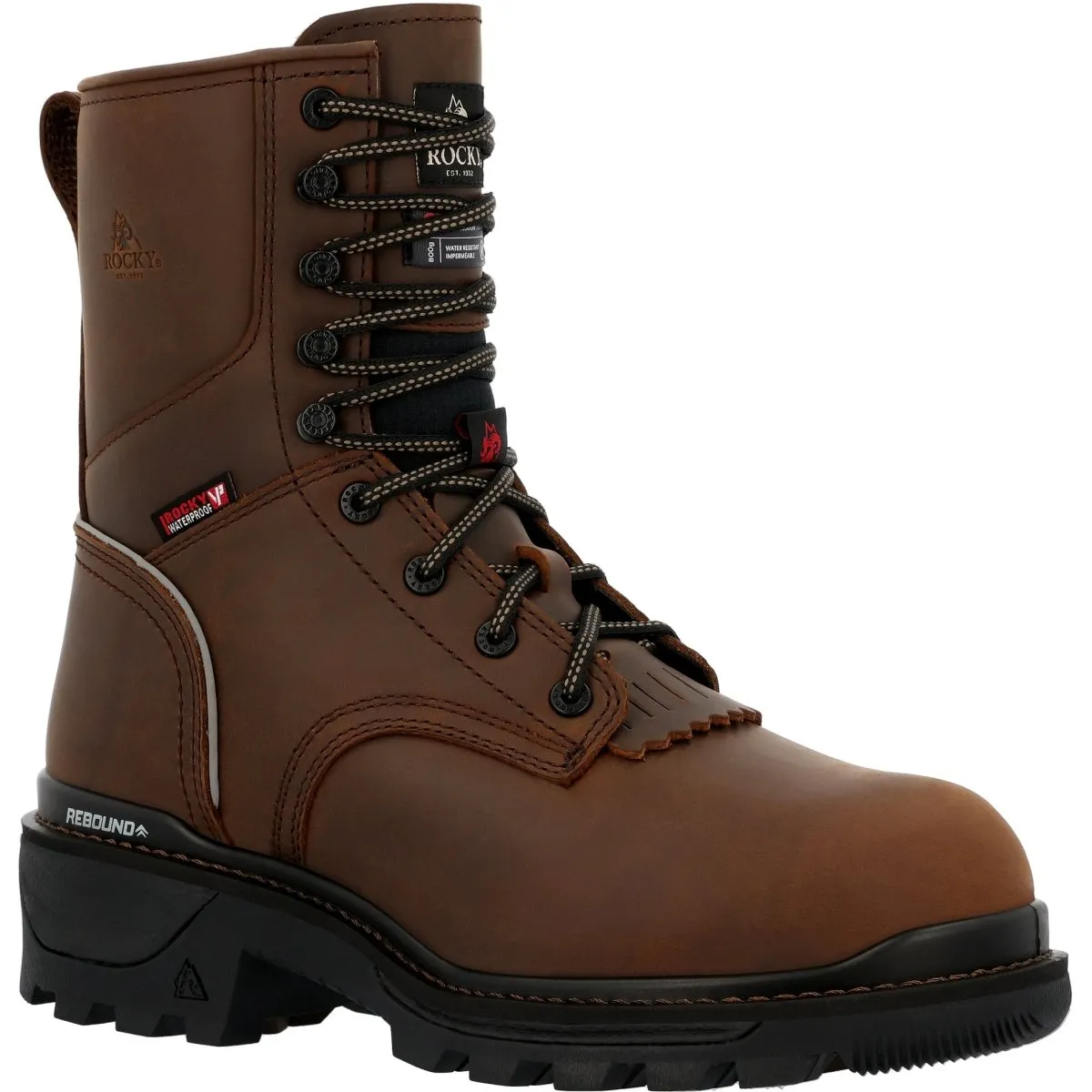 Rocky Rams Horn Men's Logger 800G Insulated Work Boots Rkk0478 In Brown