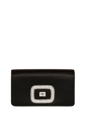 Roger Vivier   Mini Viv Choc evening satin clutch bag 