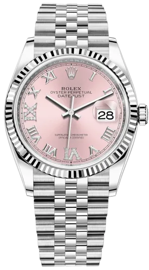 Rolex Datejust 36 Jubilee Pink Roman Dial Ladies (Reference 126234)