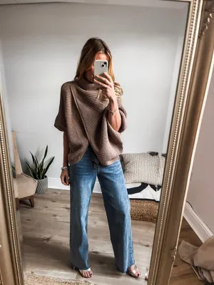 Roll Neck Wrap Jumper