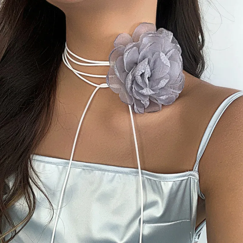Romantic Gothic Rose Flower Collar Necklace Collection