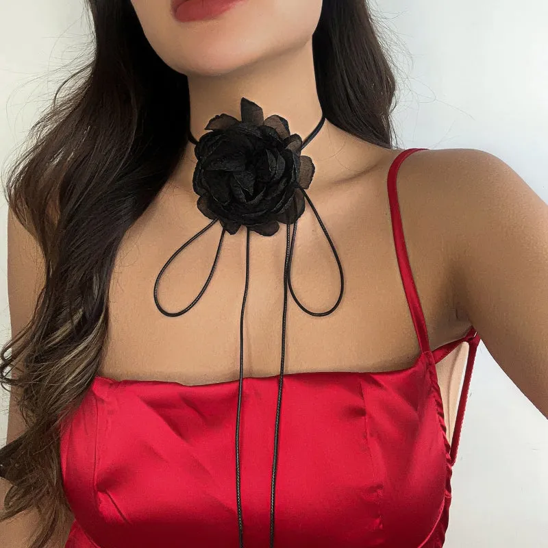 Romantic Gothic Rose Flower Collar Necklace Collection